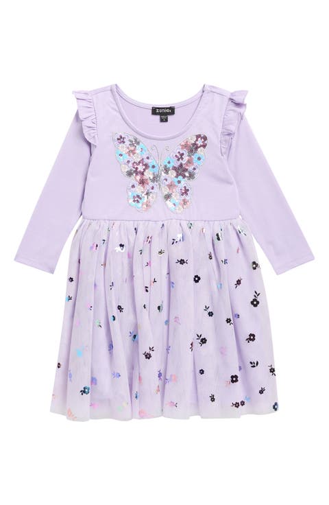 Kids' Sequin Butterfly Tutu Dress