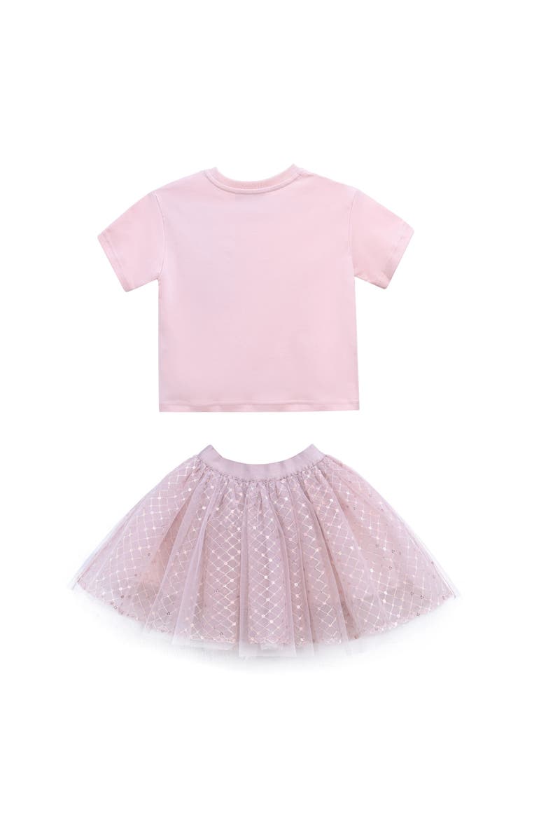 Mimi Tutu Glimmer Applique Outfit, Alternate, color, Pink