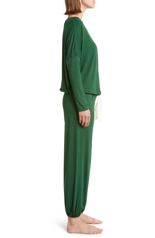 Eberjey Gisele Jersey Knit Slouchy Pajamas In Green