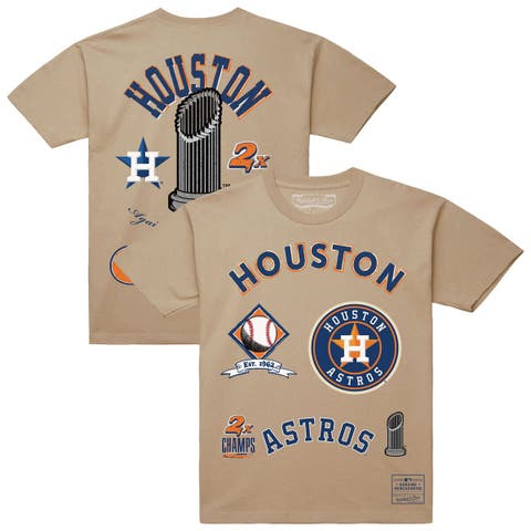 Men's Mitchell & Ness  Cream Houston Astros Legacy Defined T-Shirt