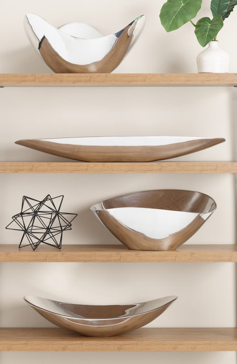 Nambé Lava Grande Serving Bowl, Alternate, color, Metallic Silver