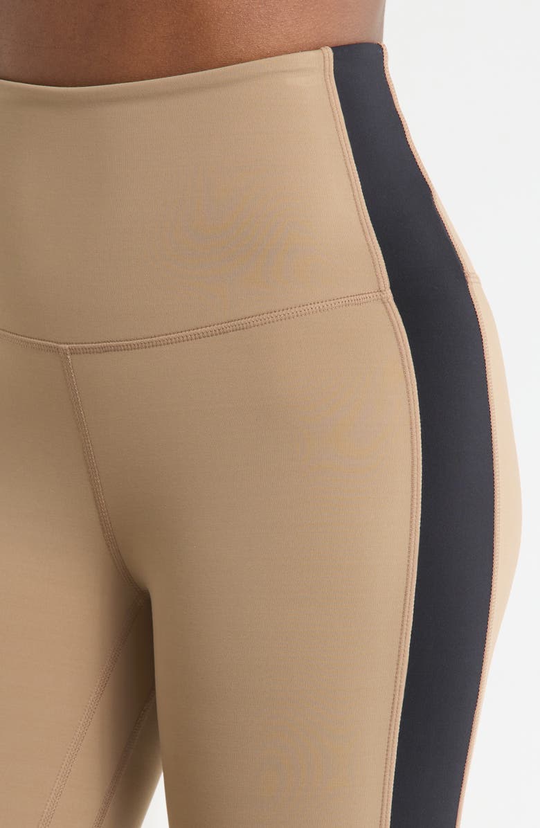 MPG Sculpt Colorblock Leggings, Alternate, color, Caribou/ Black