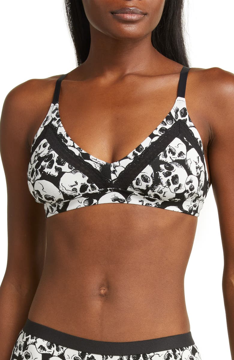 MeUndies FeelFree Lace Trim Triangle Bralette, Main, color, 