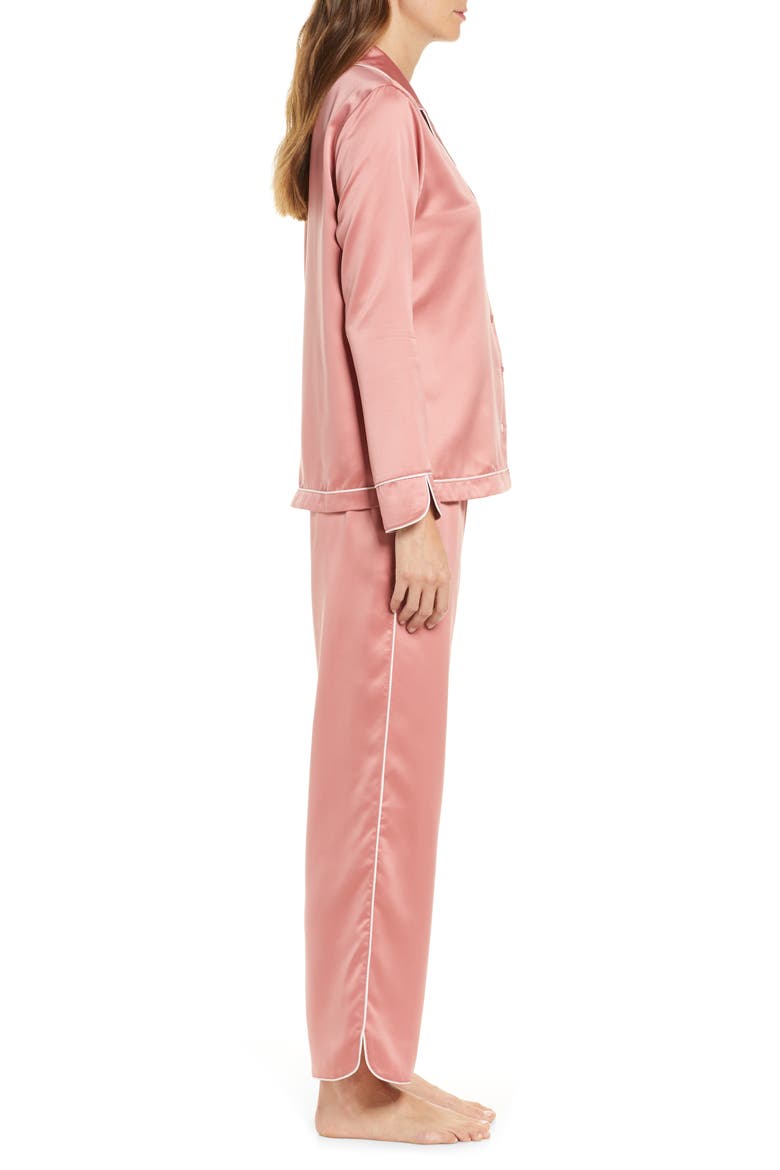 Satin Pajamas, Alternate, color, PINK COMPACT