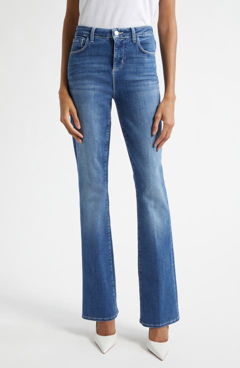 Selma High Waist Sleek Baby Bootcut Jeans (Columbia)