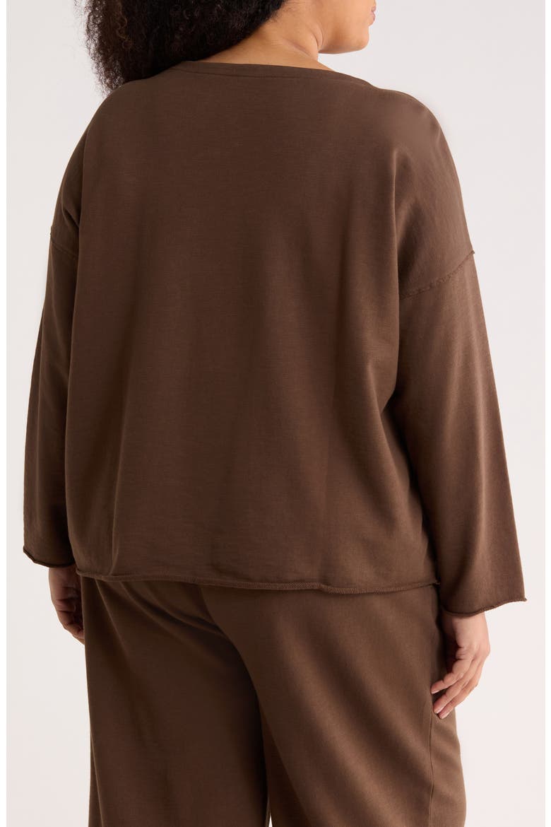 Bateau Neck Organic Cotton Sweatshirt, Alternate, color, WREN