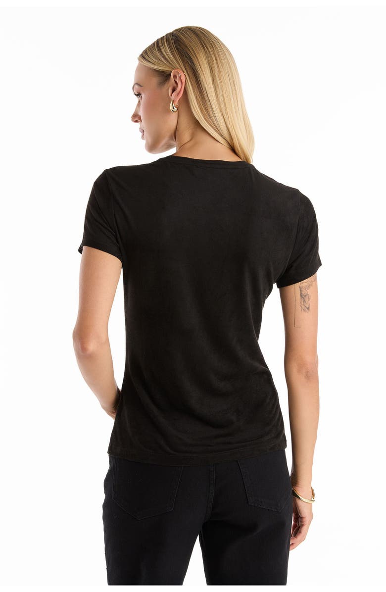 The Noli Shop Amaya Floral Sequin T-Shirt, Alternate, color, Black