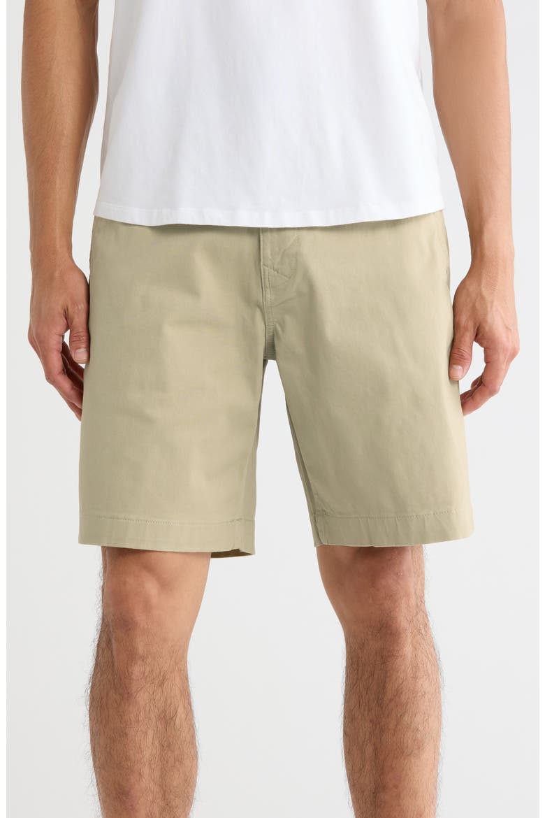 Stretch Cotton Sateen Chino Shorts, Main, color, SLATE GREEN