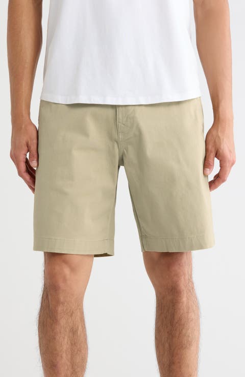 Stretch Cotton Sateen Chino Shorts