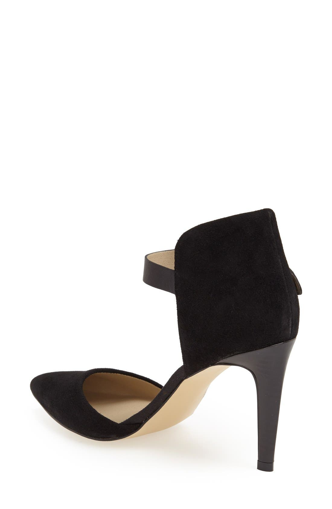 'Xenia' Pointy Toe Pump, Alternate, color, BLACK