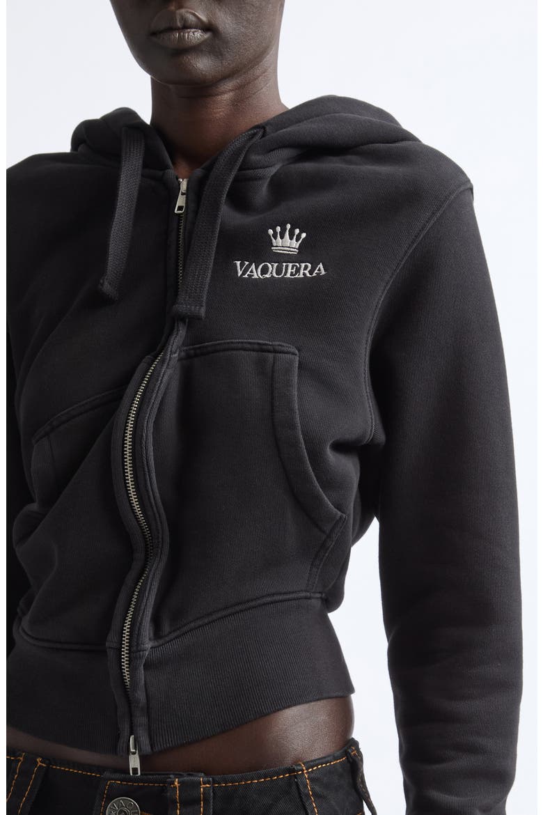 Twisted Cotton Fleece Hoodie, Alternate, color, BLACK