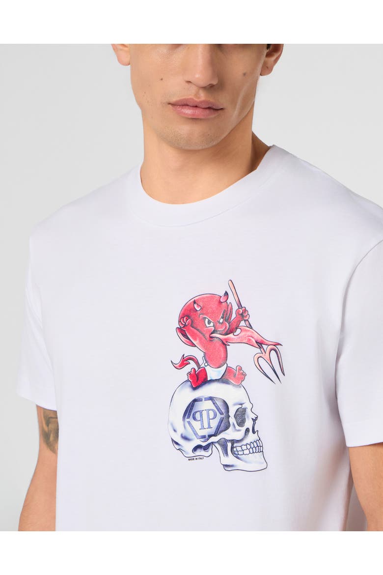 Round Neck T-Shirt Baby Devil Small Men, Alternate, color, white