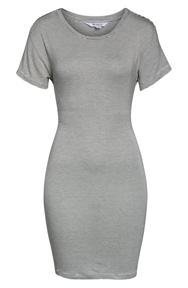 BB Dakota by Steve Madden BB Dakota Waisting Time Mini Stripe T-Shirt Dress, Alternate, color, 