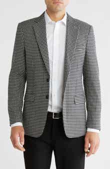 T.R. PREMIUM Slim Fit Houndstooth Sport Coat