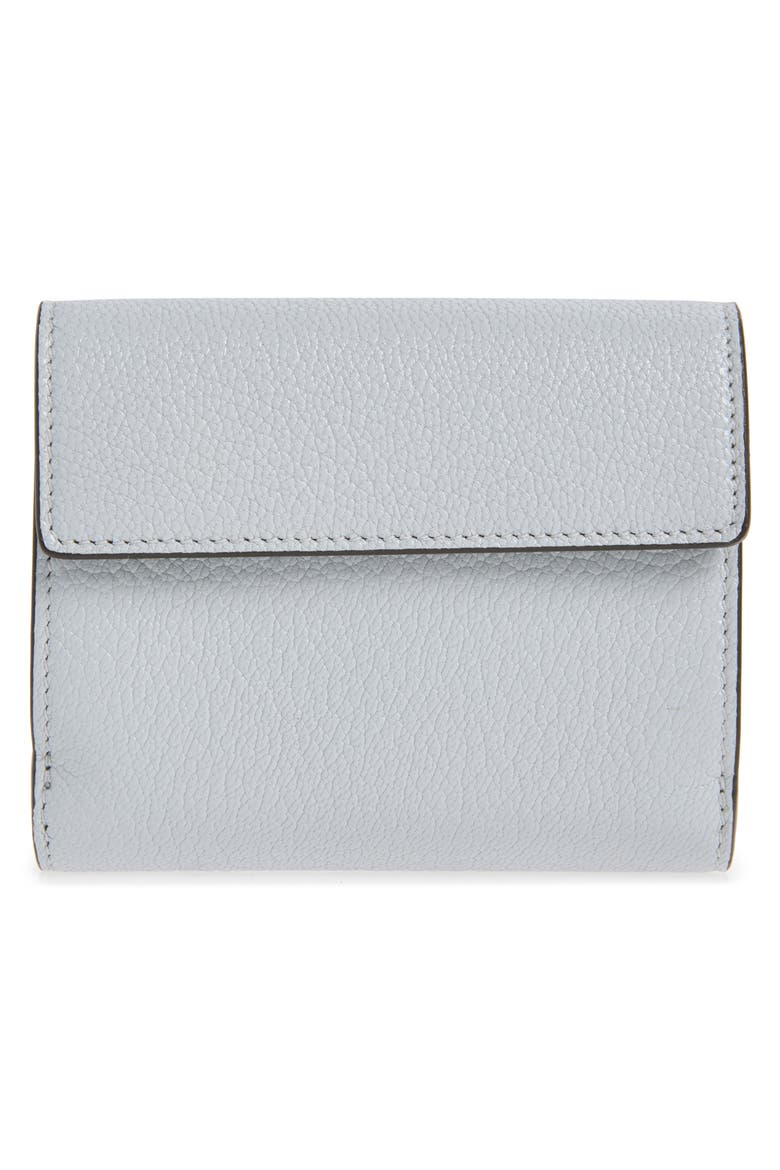 Leather Envelope Trifold Wallet, Alternate, color, GREYISH BLUE