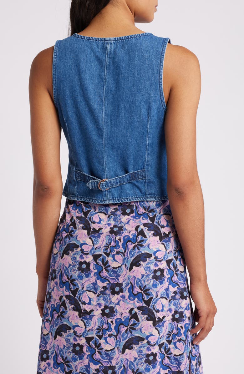 Marine Layer Daisy Denim Vest, Alternate, color, 
