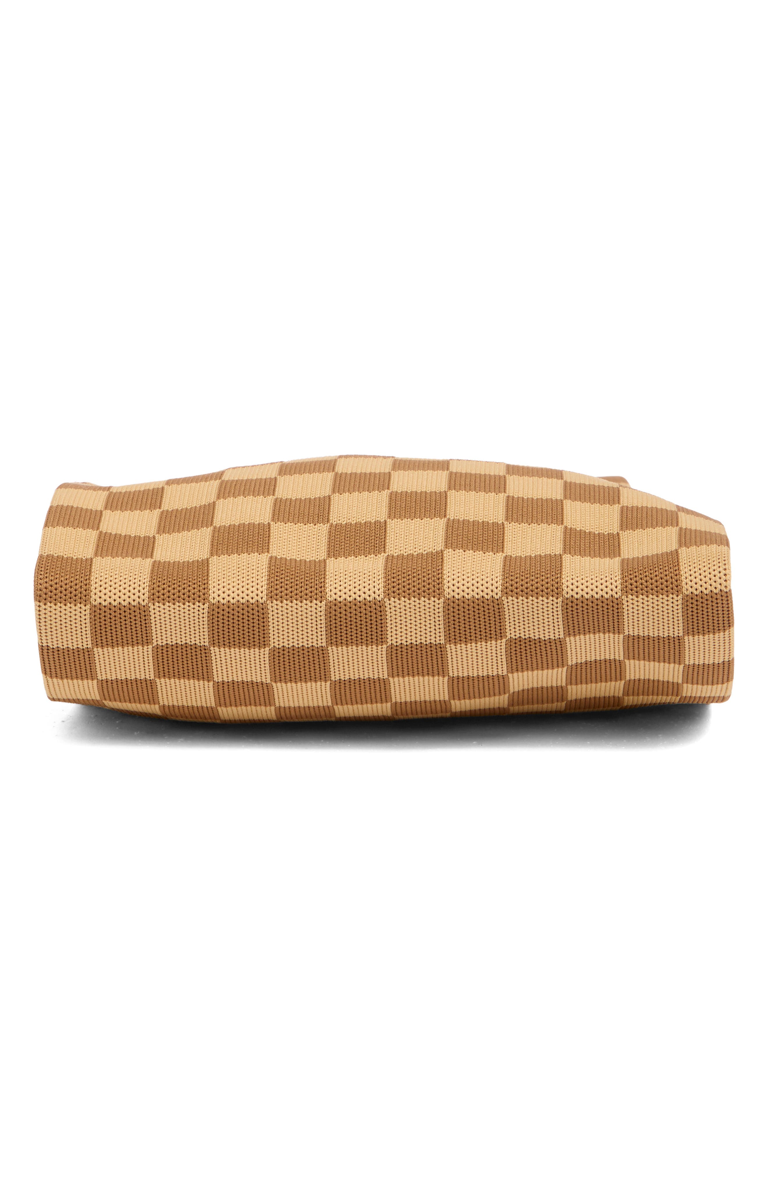 Shea Checkerboard Tote, Alternate, color, BROWN