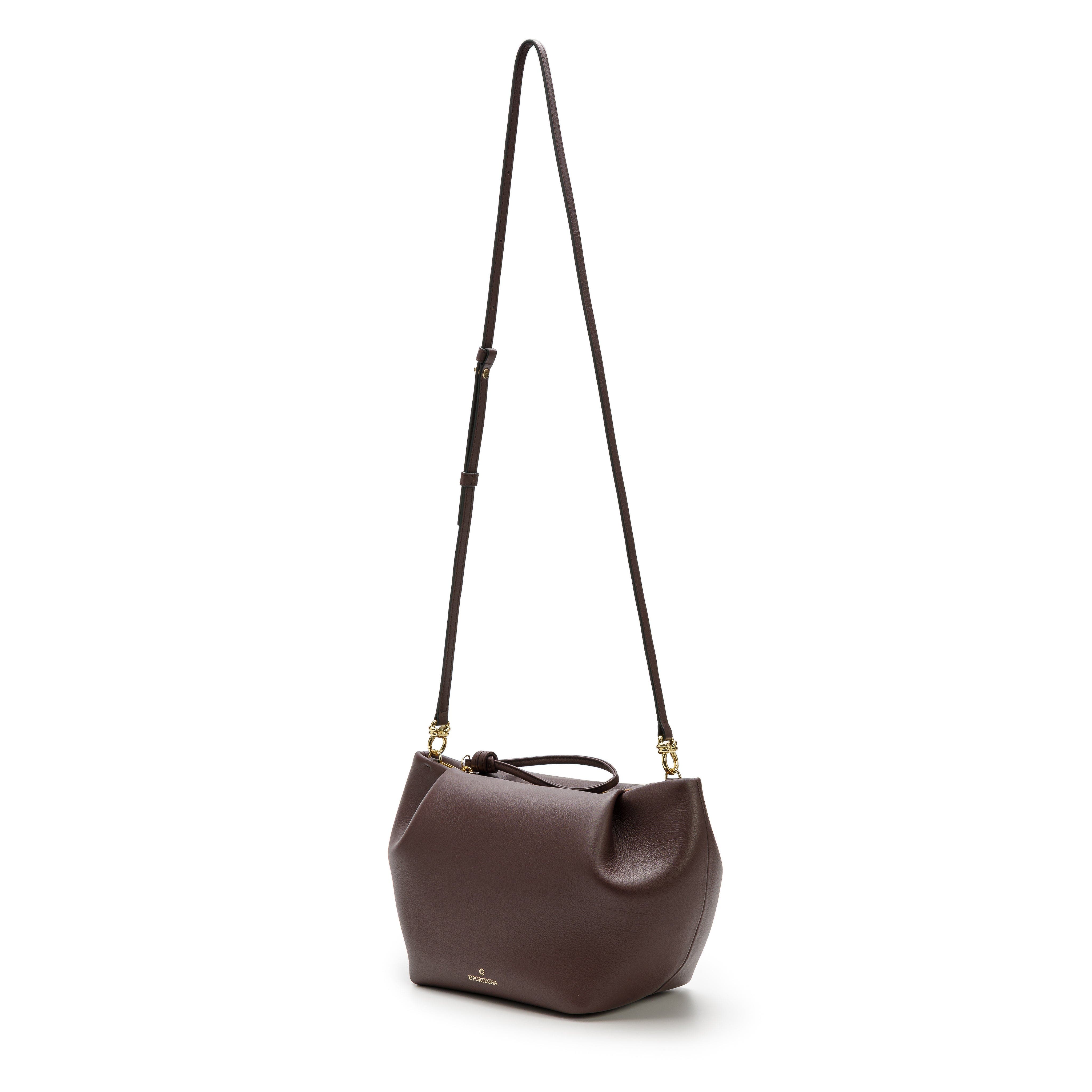 Marta Leather Clutch Bag With Shoulder Strap, Alternate, color, Burgundy