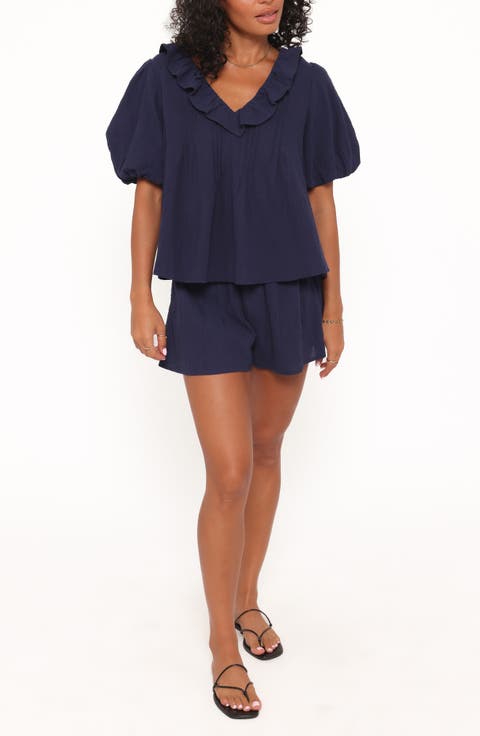 Felicity Cotton Gauze Shirt & Shorts Set