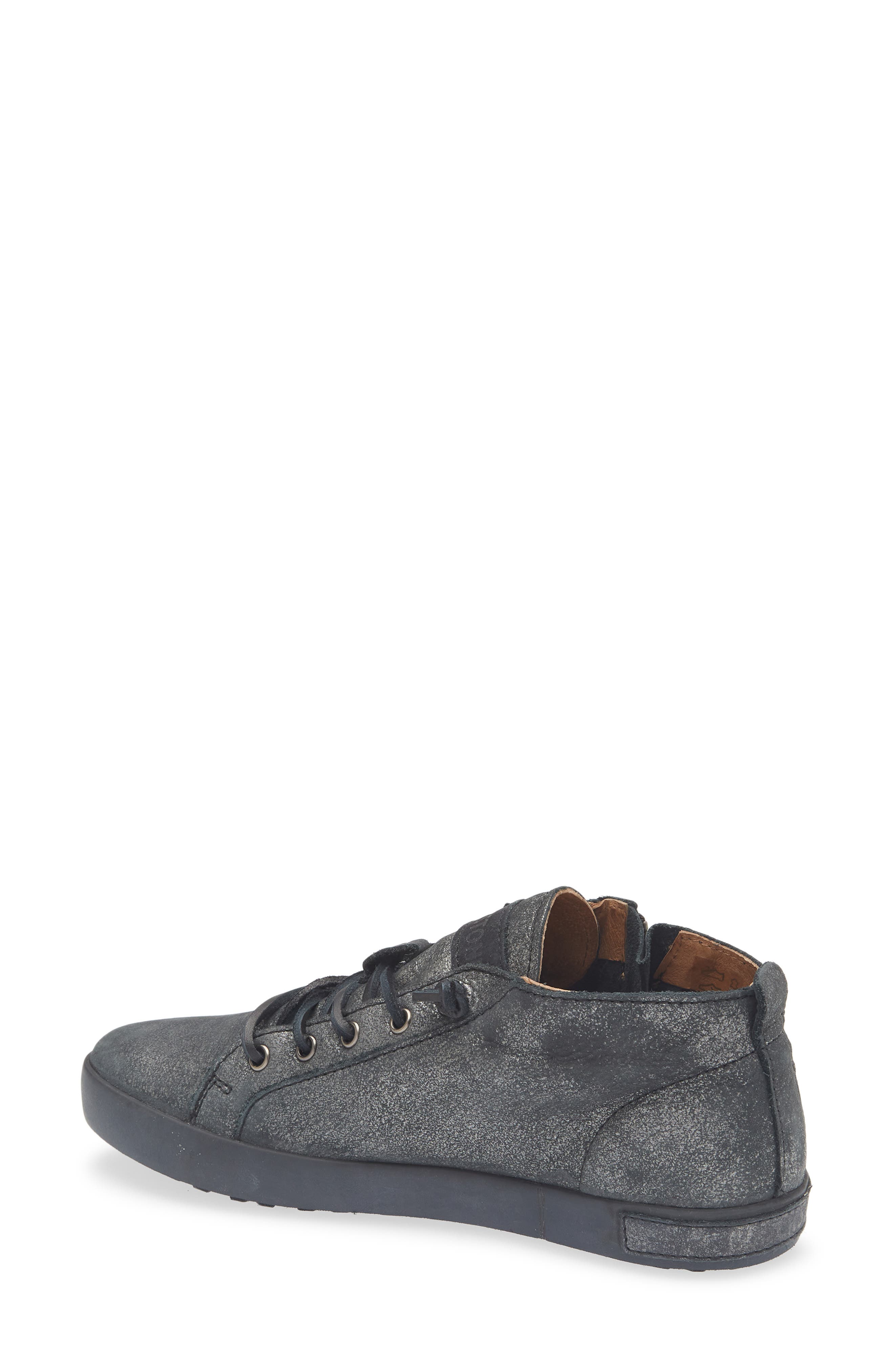 Blackstone Leather Mid Top Sneaker, Alternate, color, Black Metallic