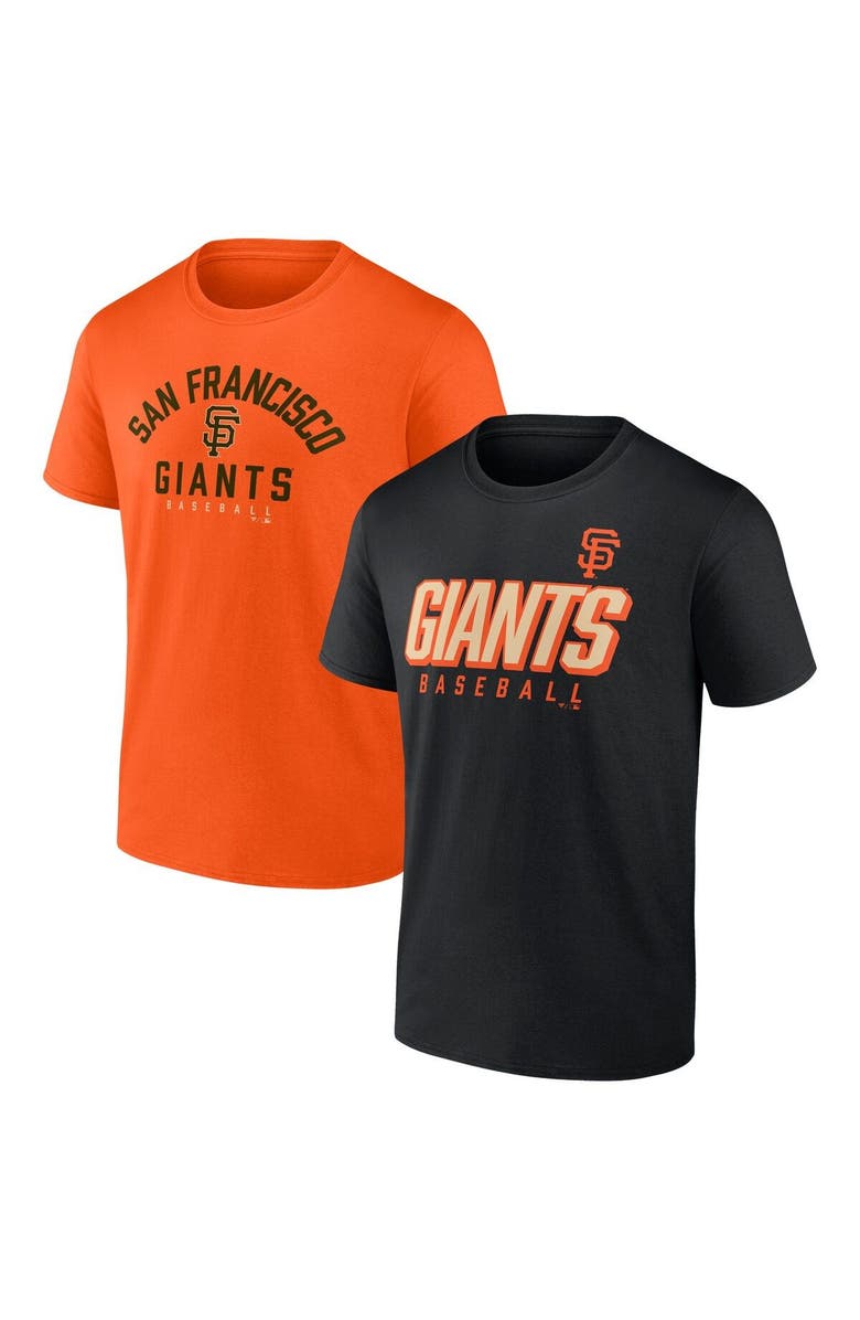 FANATICS Men's Fanatics Branded Black/Orange San Francisco Giants Player Pack T-Shirt Combo Set, Main, color, Black