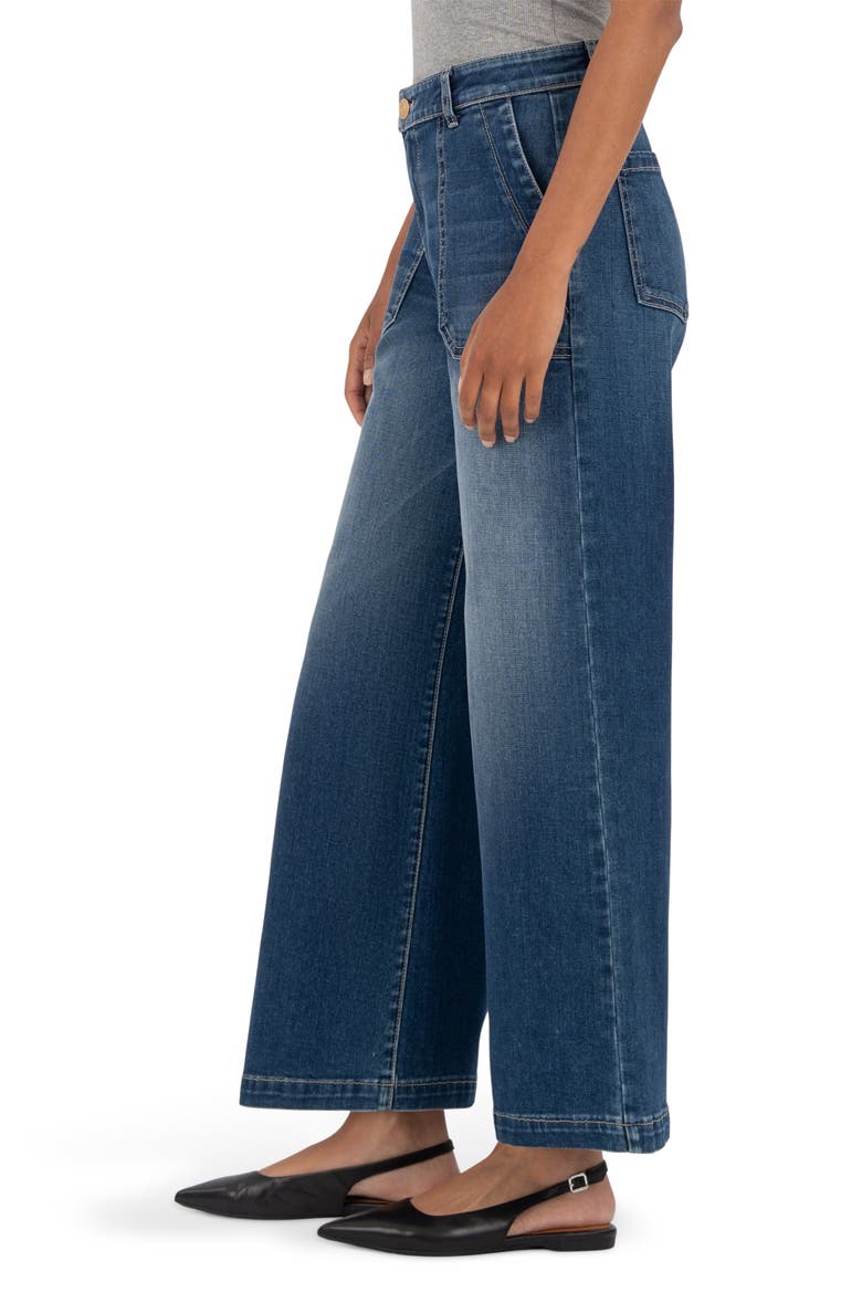Meg High Rise Wide Leg Jeans, Alternate, color, DARK WASH