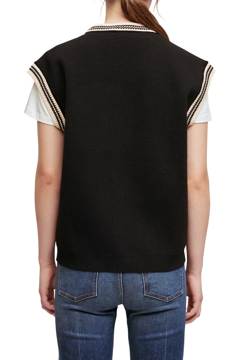maje Marshalina College Cardigan Vest, Alternate, color, 