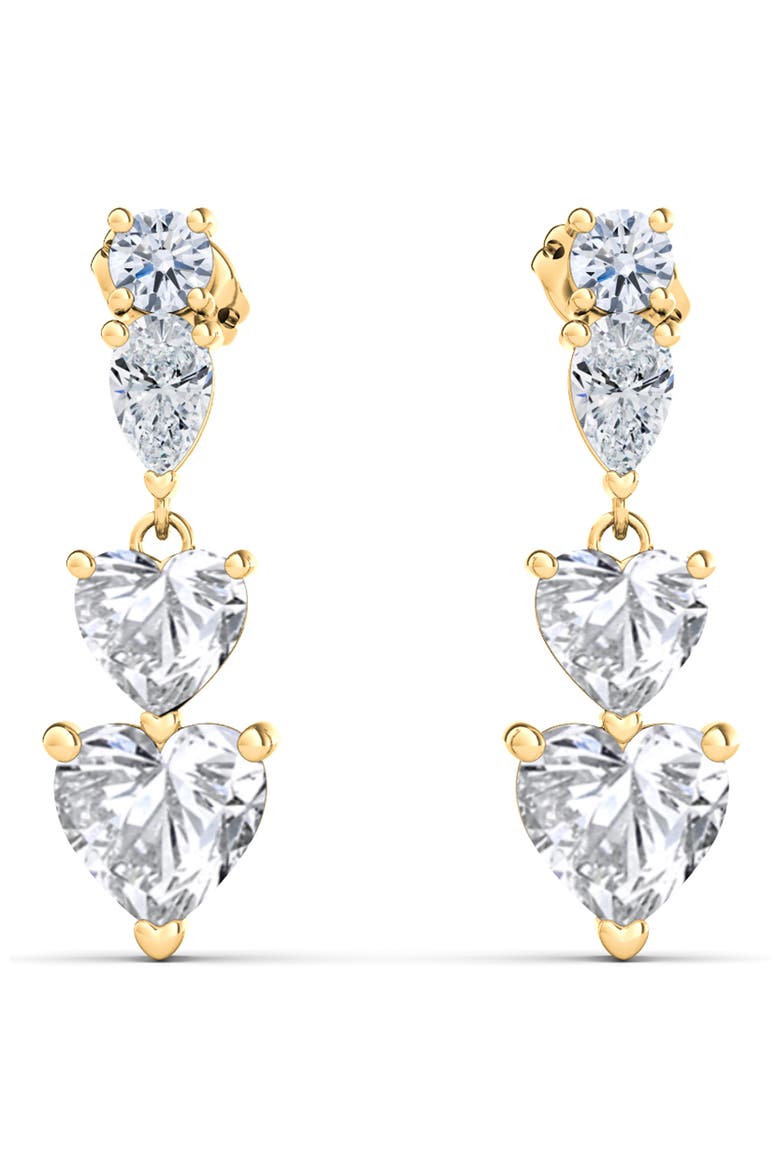 Lab Created Diamond Heart Drop Earrings video