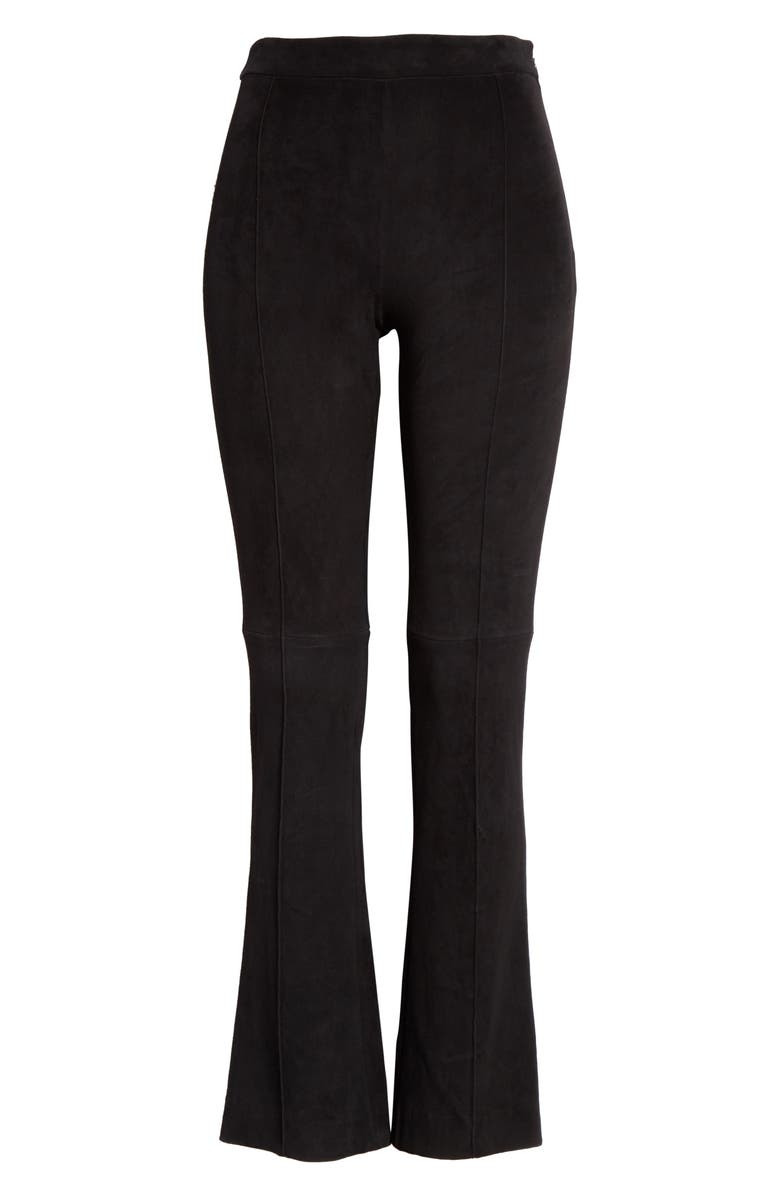 Adam Lippes Stretch Suede Kick Pants, Alternate, color, 