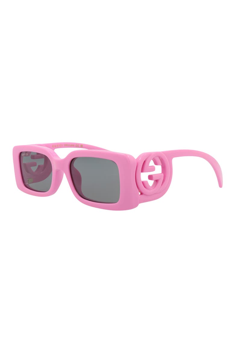 54mm Square Sunglasses, Alternate, color, PINK PINK GREY