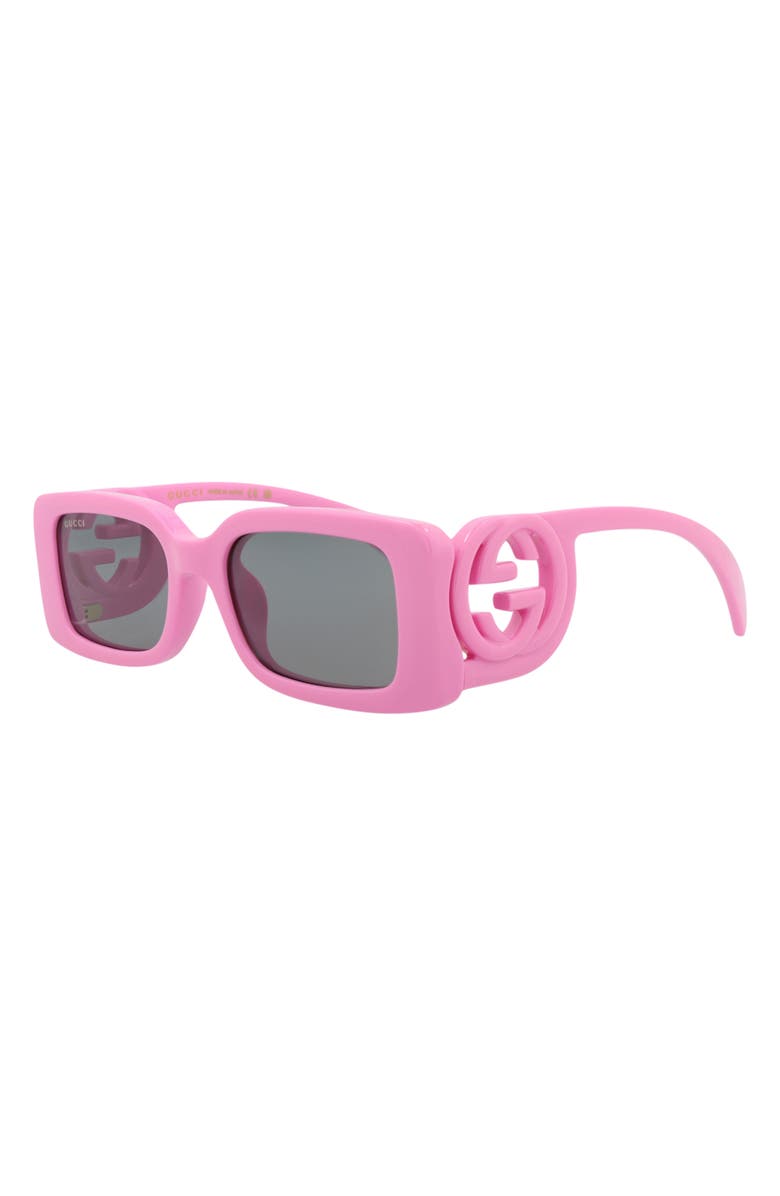 Gucci 54mm Square Sunglasses, Alternate, color, Pink Pink Grey