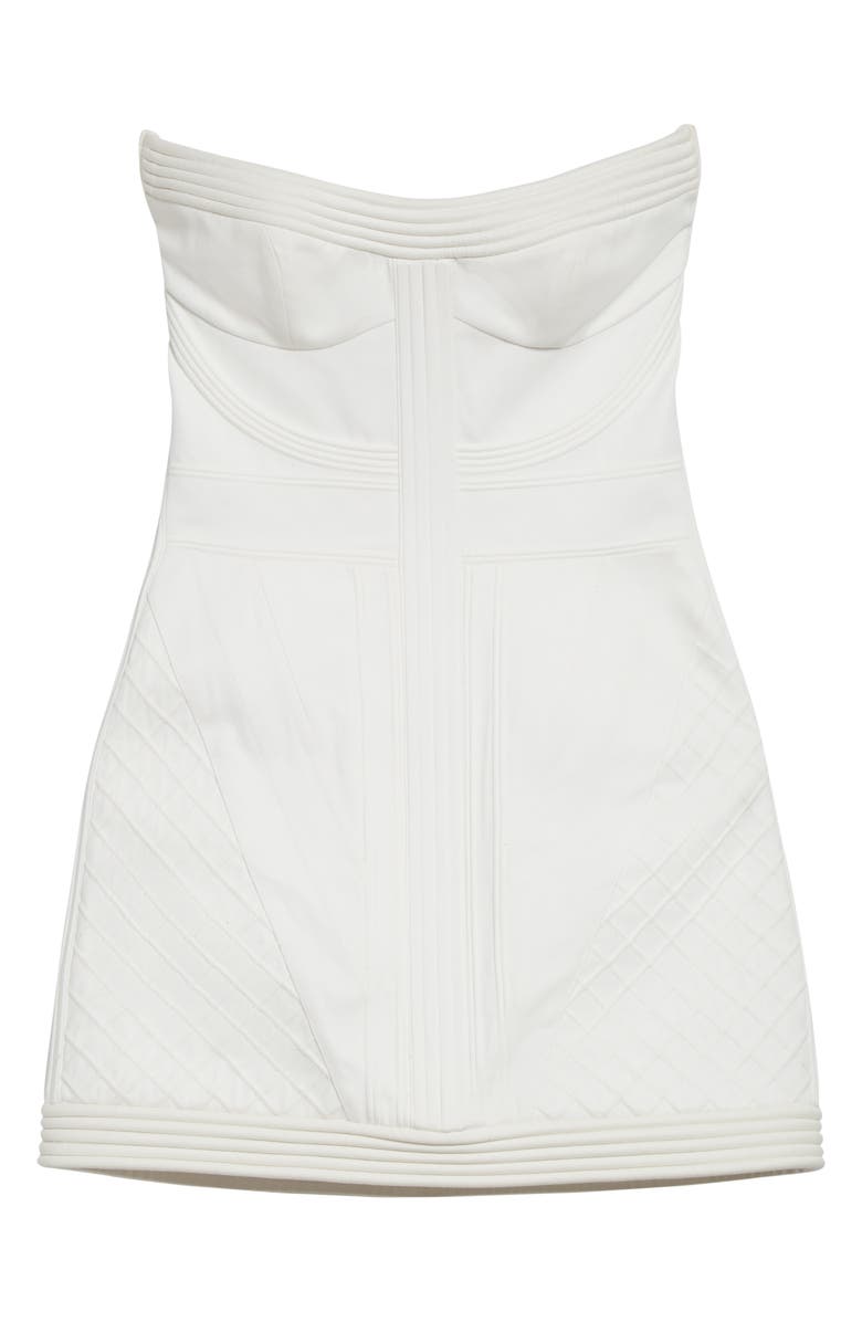 Zimmermann Rebellion Corded Cotton Corset Minidress, Alternate, color, Ivory