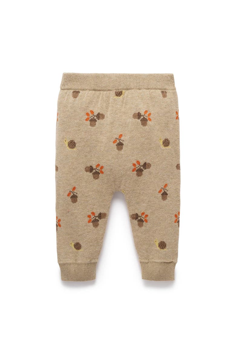 Magical Forest Knit Unisex Leggings, Main, color, Acorn Jacquard