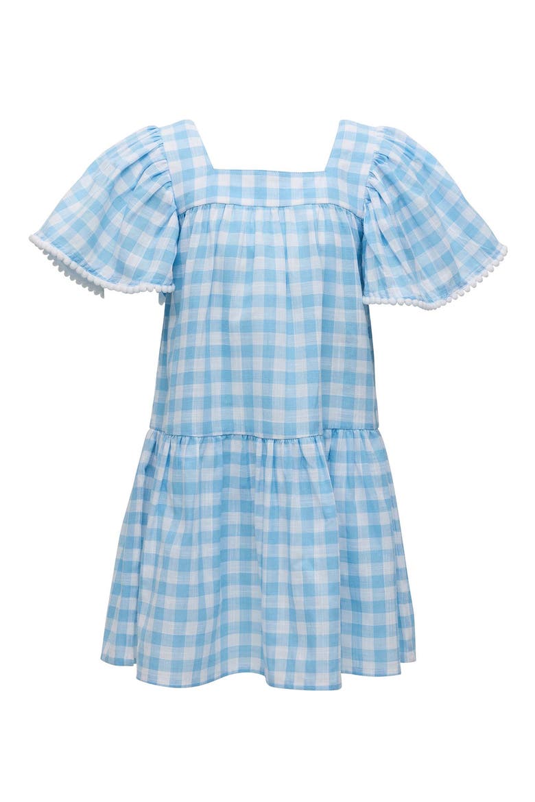Kids' Cornflower Gingham Beach Dress, Main, color, BLUE