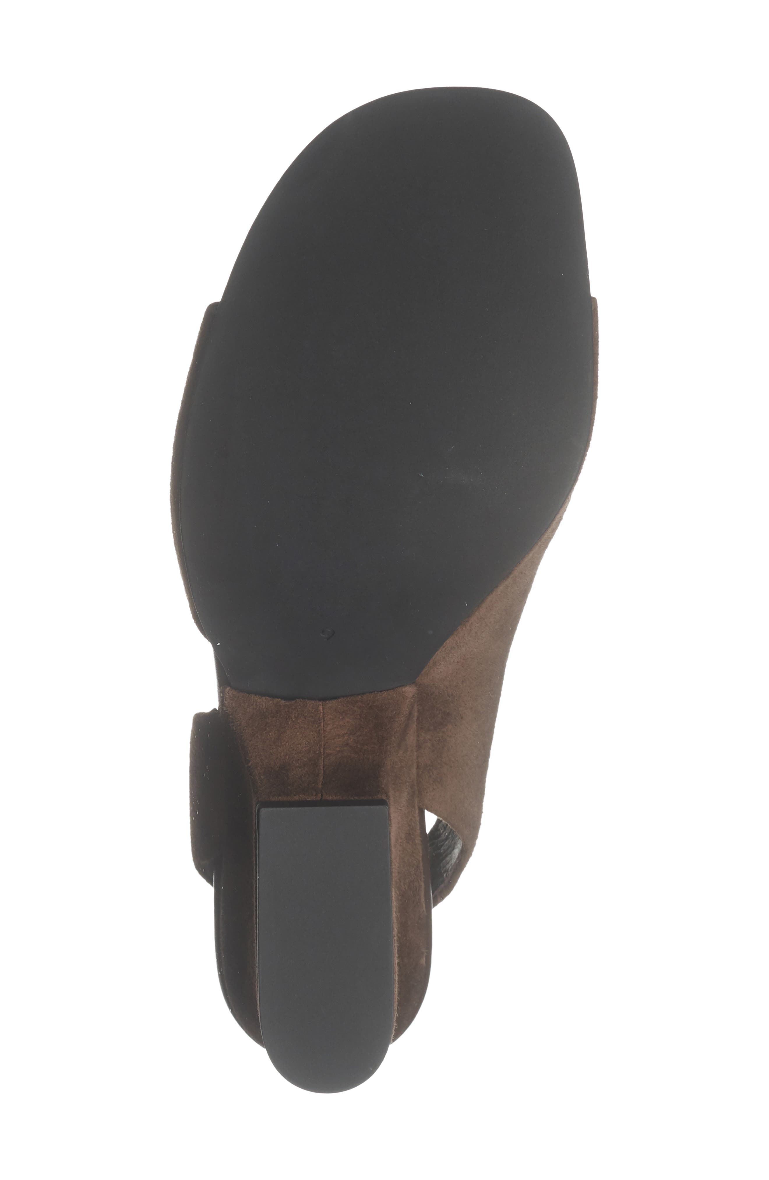 Jeffrey Campbell Pastiche Half d'Orsay Sandal, Alternate, color, Brown Suede