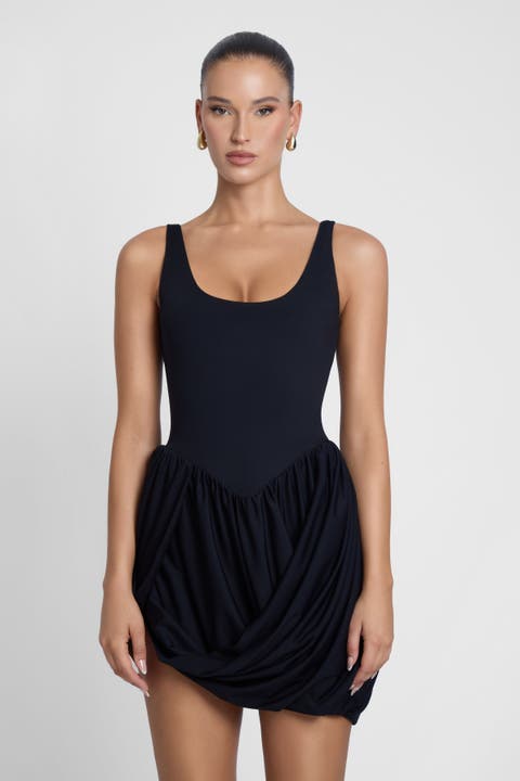 Dasia Sculpt Drape Mini Dress