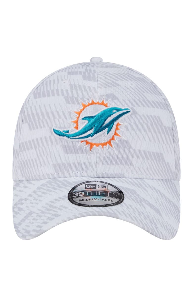 New Era Men's New Era  White Miami Dolphins Gameday Graded 39THIRTY Flex Hat, Alternate, color, 