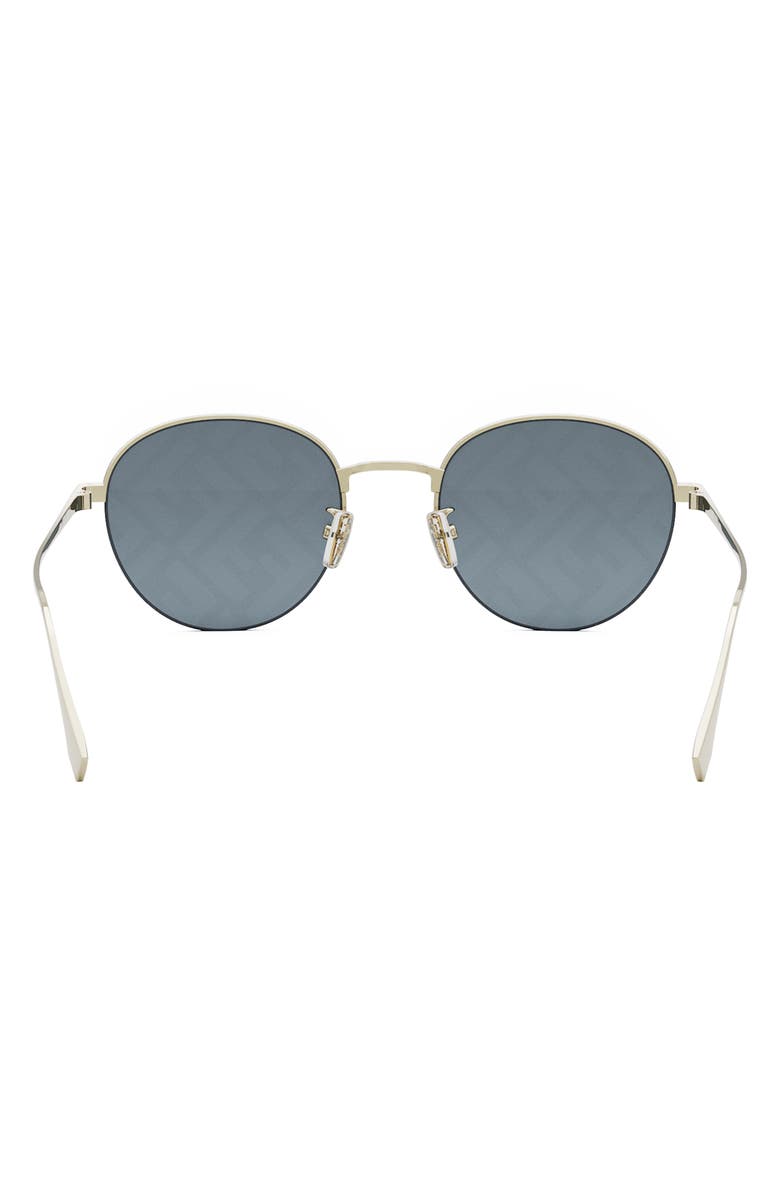Fendi 'Fendi Travel 52mm Mirrored Round Sunglasses, Alternate, color, 