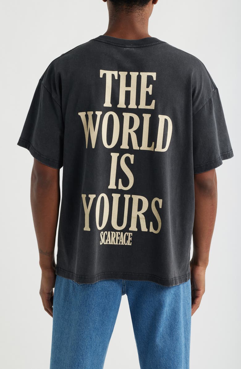 ID Supply Co I'm Scarface Cotton Graphic T-Shirt, Alternate, color, Black Wash