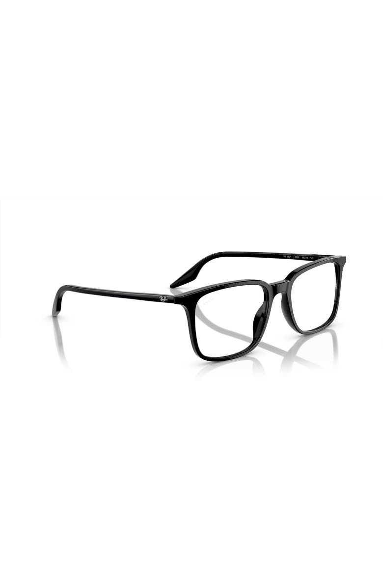 Ray-Ban 55mm Rectangle optical glasses, Alternate, color, Black