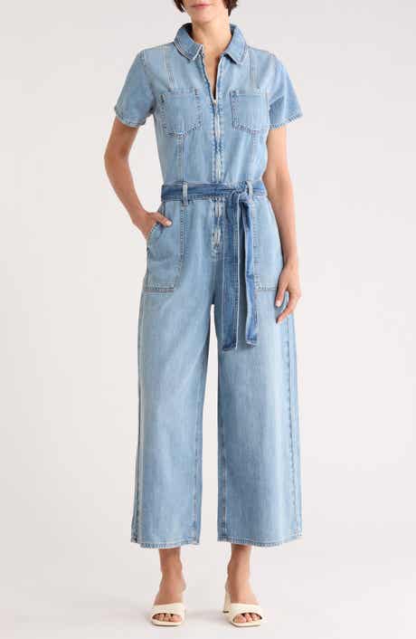 Good American Fit for Success Straight Leg Denim Jumpsuit