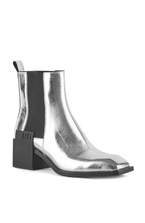 United Nude Jimmy Mens Chelsea Boot In Silver Ii