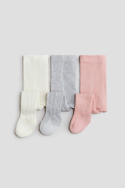 3-Pack Ribbed Tights
