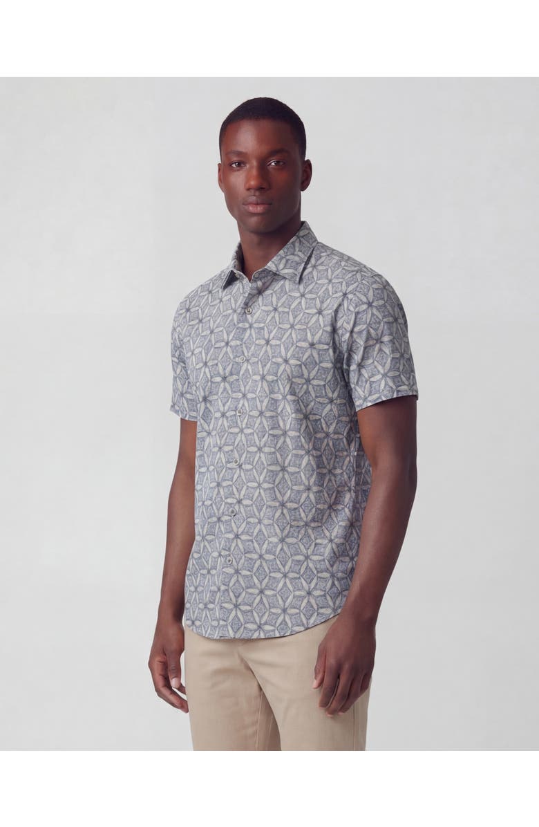 Lords of Harlech Tribal Mens Printed Button Up Shirt, Alternate, color, Tribal Natural