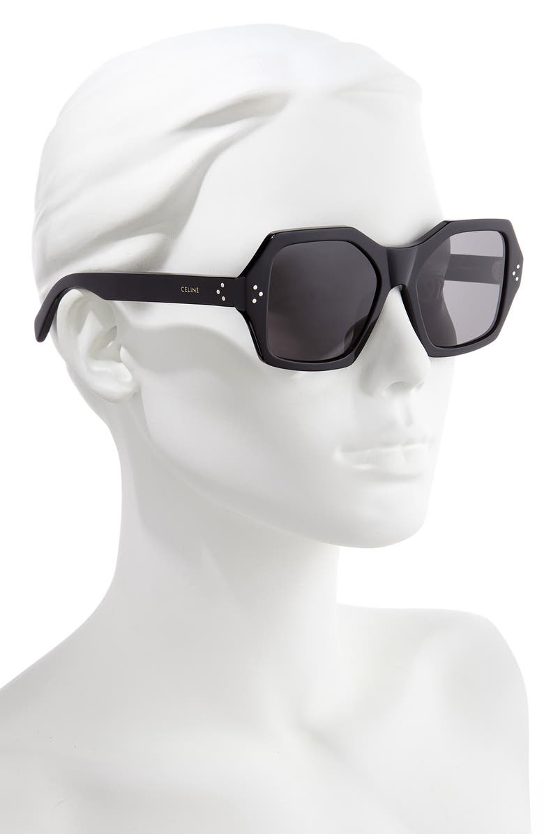 CELINE 55mm Square Sunglasses, Alternate, color, 