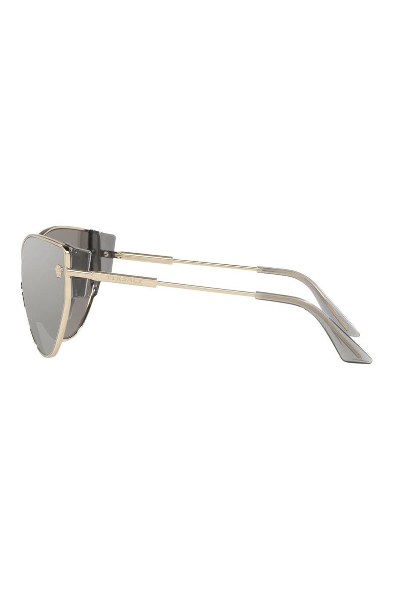 Cat Eye Shield Sunglasses, Alternate, color, PALE GOLD