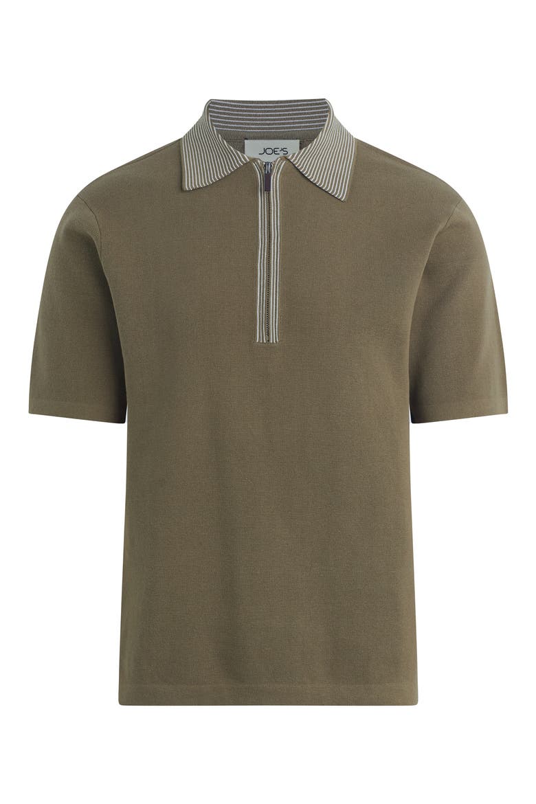 Retro Quarter Zip Polo, Alternate, color, LICHEN