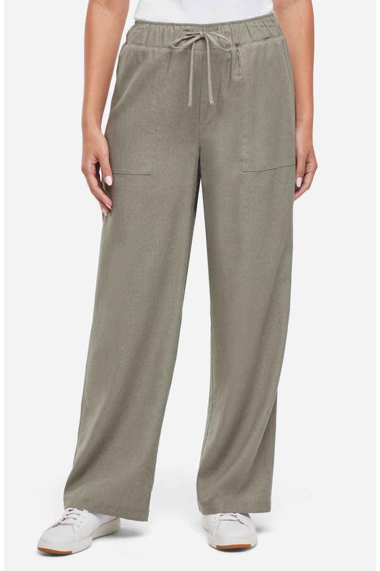 Linen Wide Leg Pants, Main, color, VETIVER