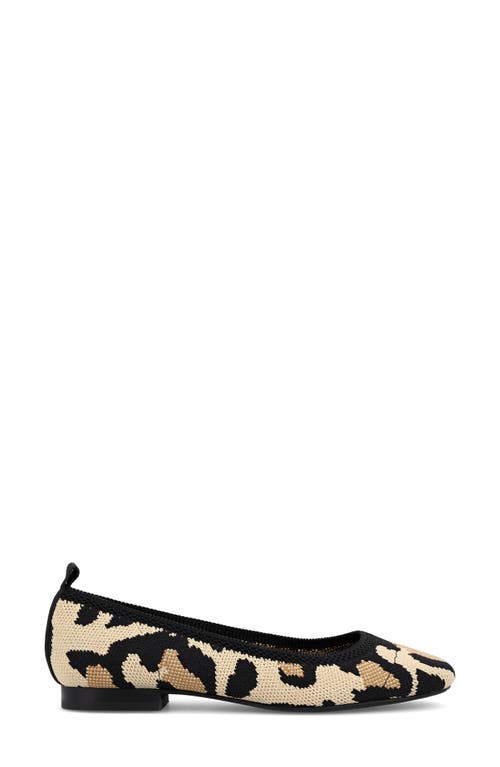Shop Mia Raisa Stretch Knit Flat In New Leopard