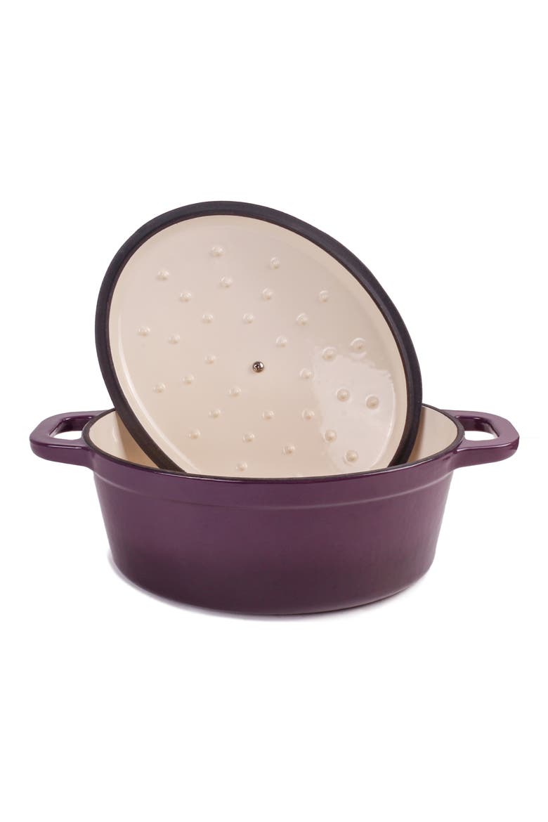 Neo 5-Piece Cast Iron Cookware Set, Alternate, color, PURPLE